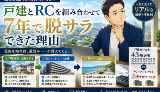 「戸建だけで脱サラ」は本当に現実的か？副業禁止の公務員だった私が、RCマンションを組み合わせて7年で自由を掴むまで