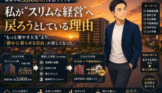 「家賃年収3,000万円」を捨ててでも、私が“スリムな経営”に戻ろうとしている理由